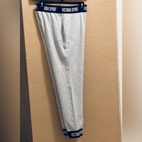 NWOT Victoria’s Secret “Victoria Sport”Jogger. Super soft.  Gray. Logo waistband - Picture 2 of 15